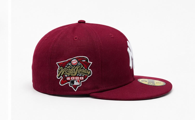 New Era New York Yankees Burgundy World Series 2000 Fitted 59FIFTY